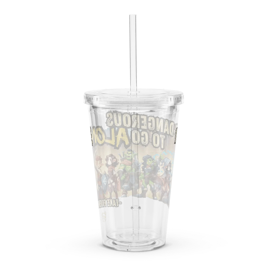 Sips & Squads Double Wall Clear Plastic Tumbler (16 oz) product image (5)