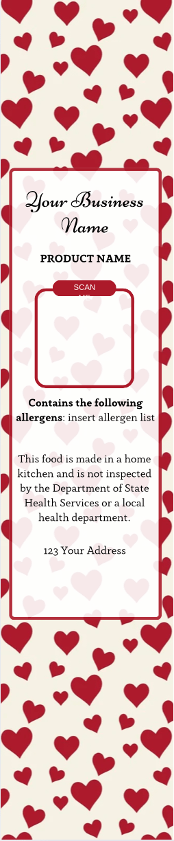 Valentine Hearts Mini Cake Label Templates product image (3)