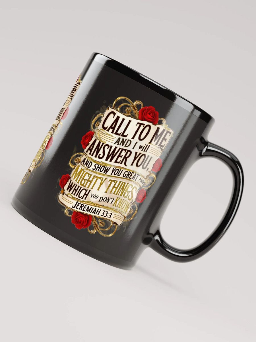 Call to Me Black glossy Mug product image (7)