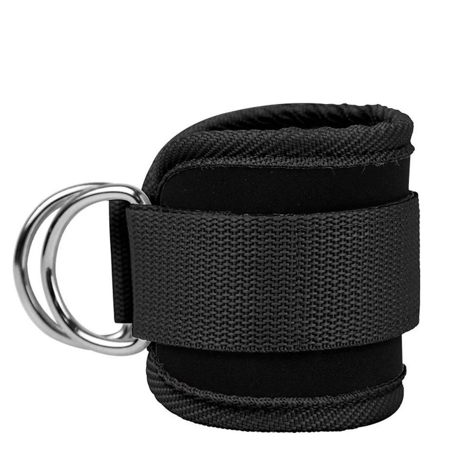Leg Strength Trainer Cable Ankle Straps Gym Workouts Double D-Ring Ankle Cuffs product image (1)
