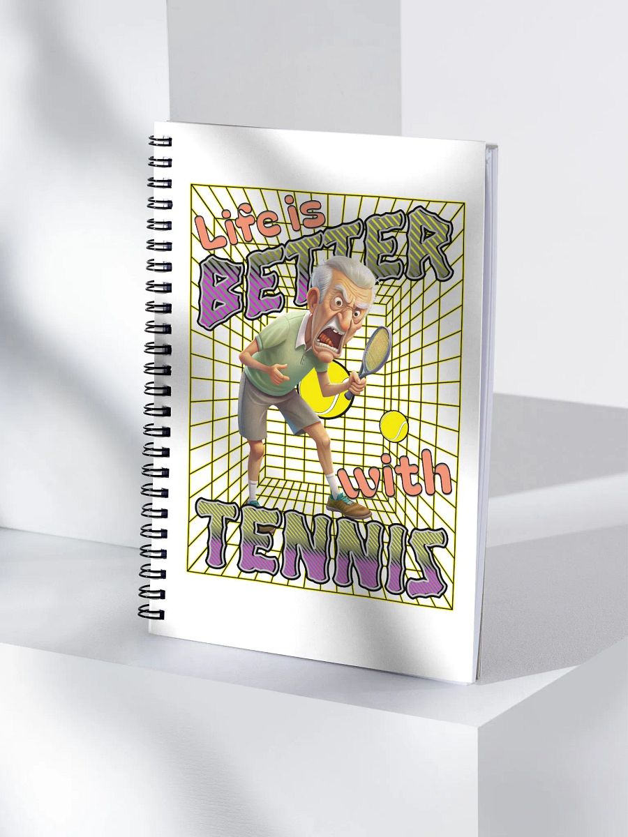 Life Is Better With Tennis Male Enthusiasm Notebook product image (3)