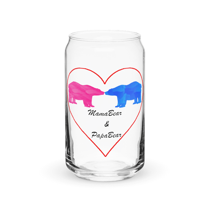 Mama & Papa Bear Can-Shaped Glass product image (1)
