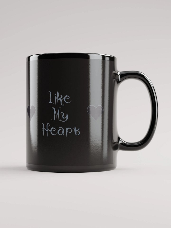 Black "Like My Heart" Coffee Mug product image (1)