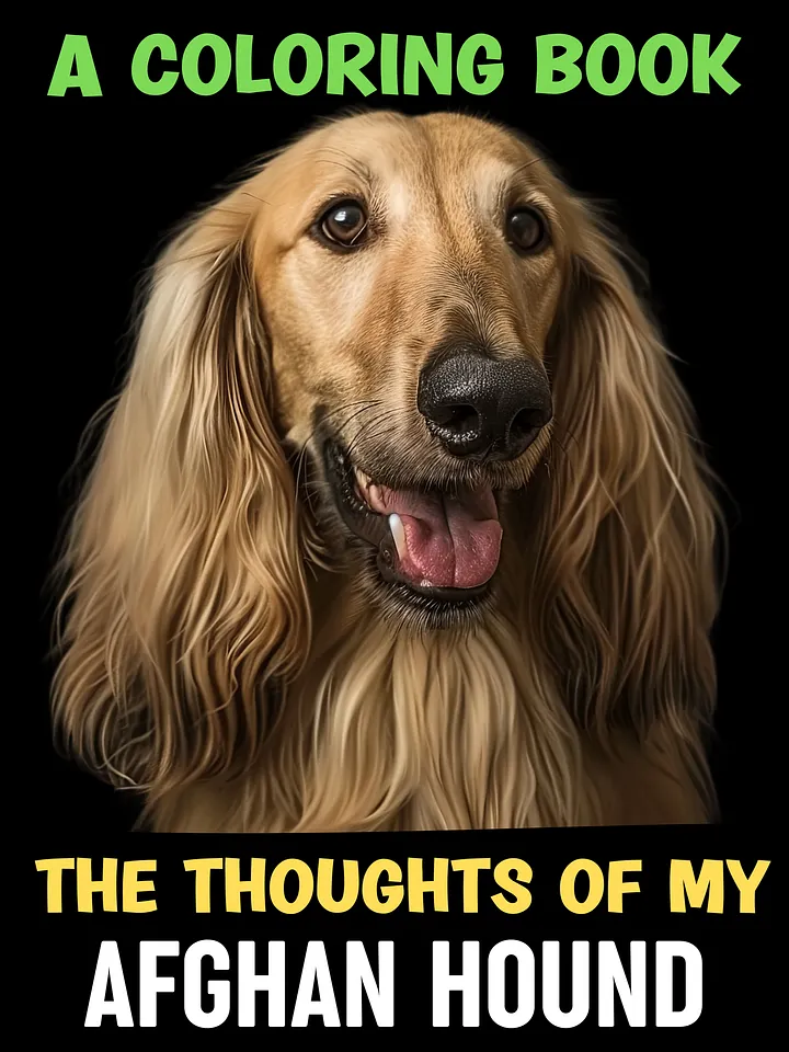 The Thoughts of My Afghan Hound: A Coloring Book product image (1)