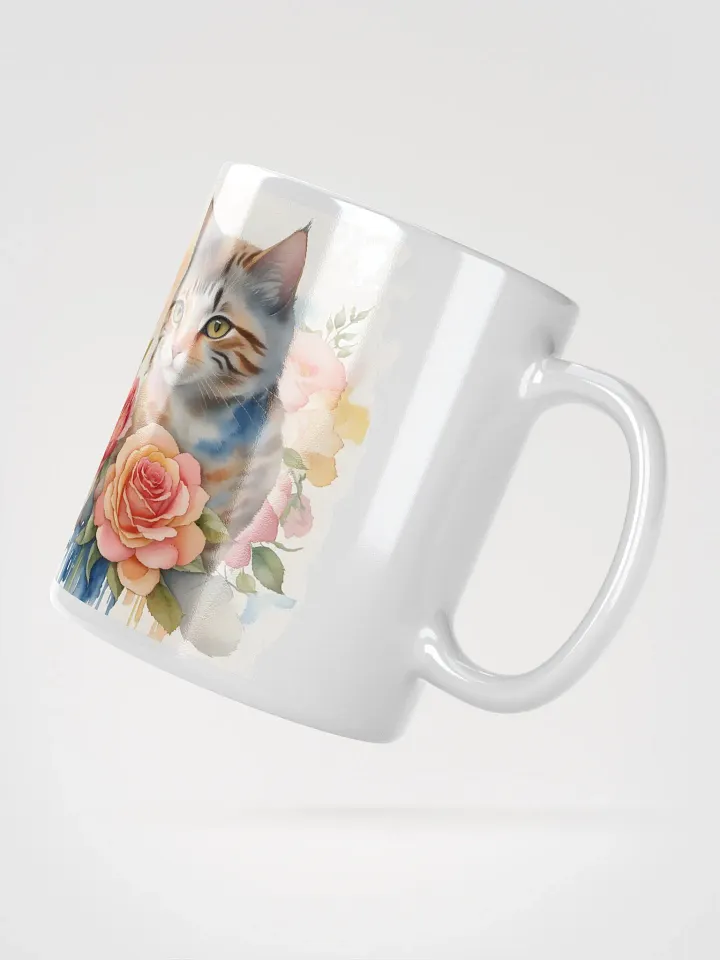 Symmetrical Kitten and Roses Mug product image (3)