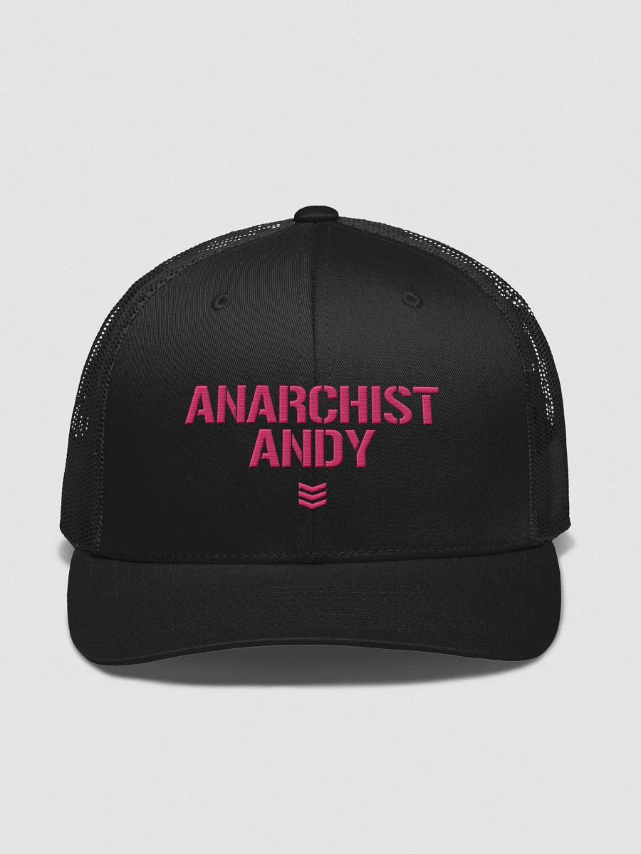 QSHW ANARCHIST ANDY EMBROIDERED LOGO RETRO TRUCKER HAT product image (1)