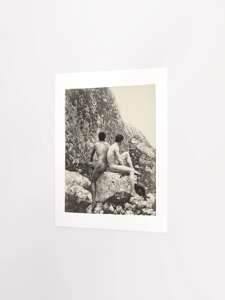 Two Nude Male Youths On Rock by Wilhelm von Gloeden (c. 1890) - Print product image (2)