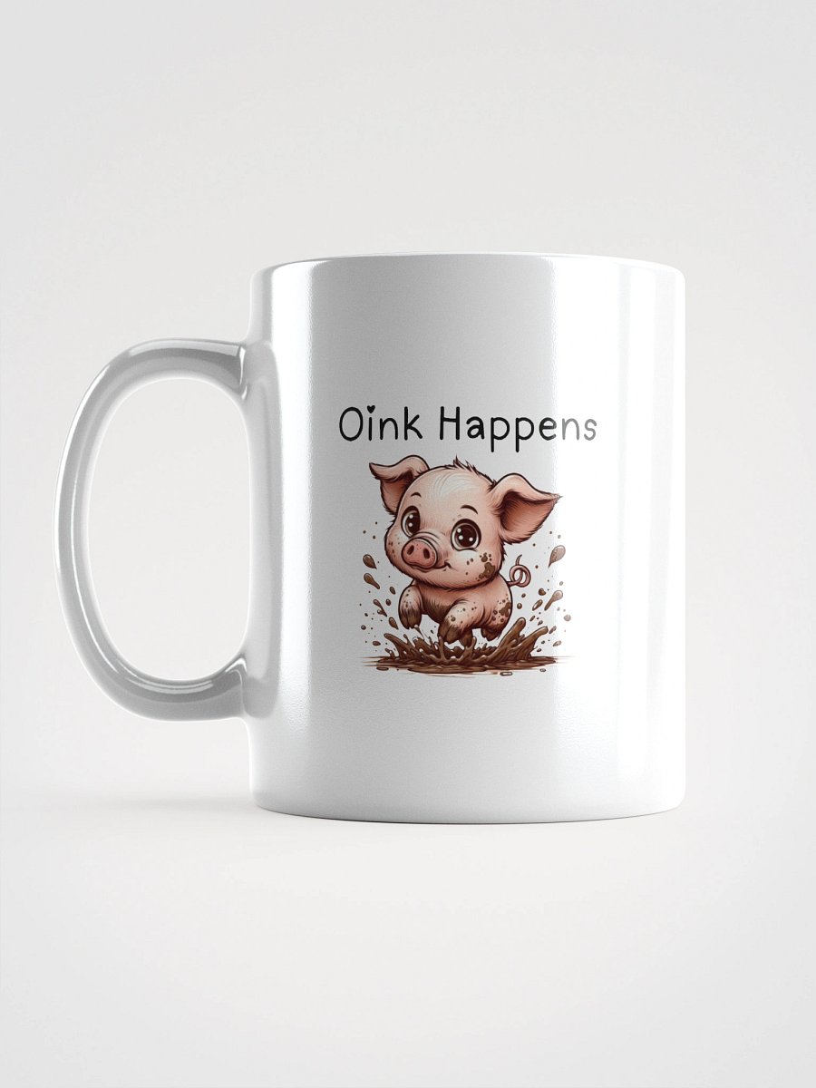 Cheerful Piglet Splash White Glossy Mug product image (2)
