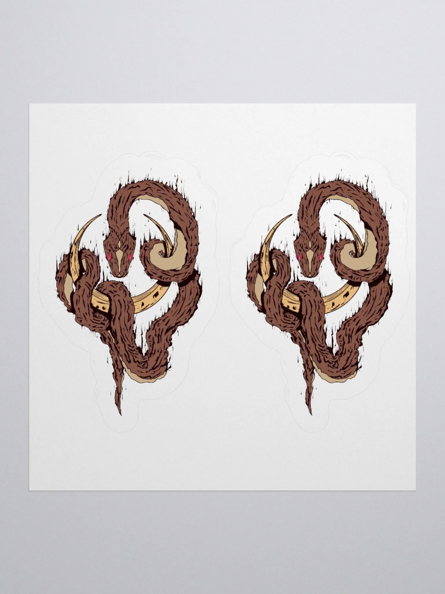 WDSNK - Wood Snake Full Color Sticker product image (1)