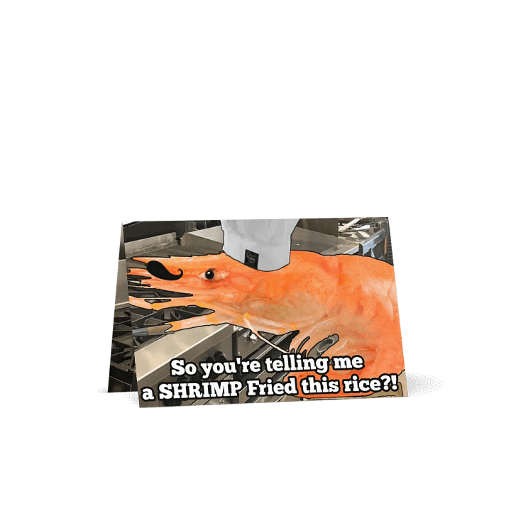 Shellby The Shrimp Waifu Greeting Card product image (1)