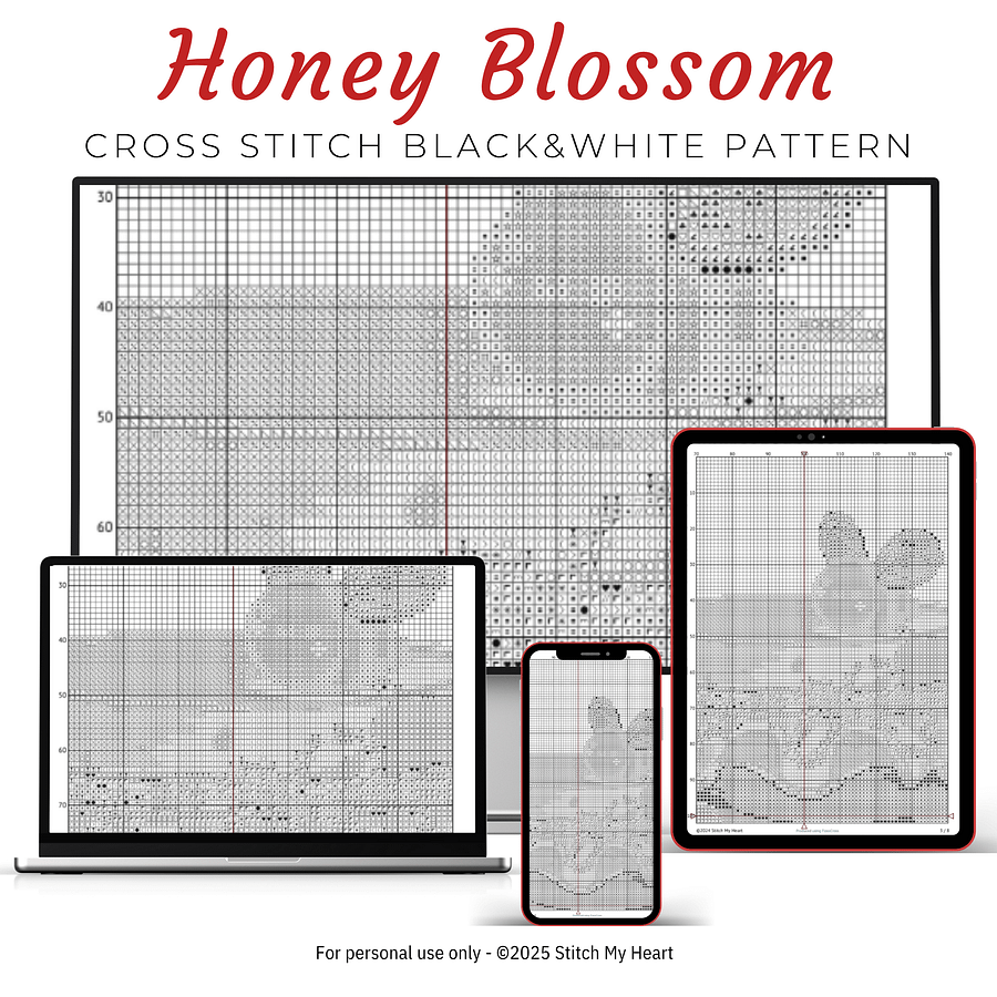 Honey Blossom Cross Stitch Pattern product image (4)