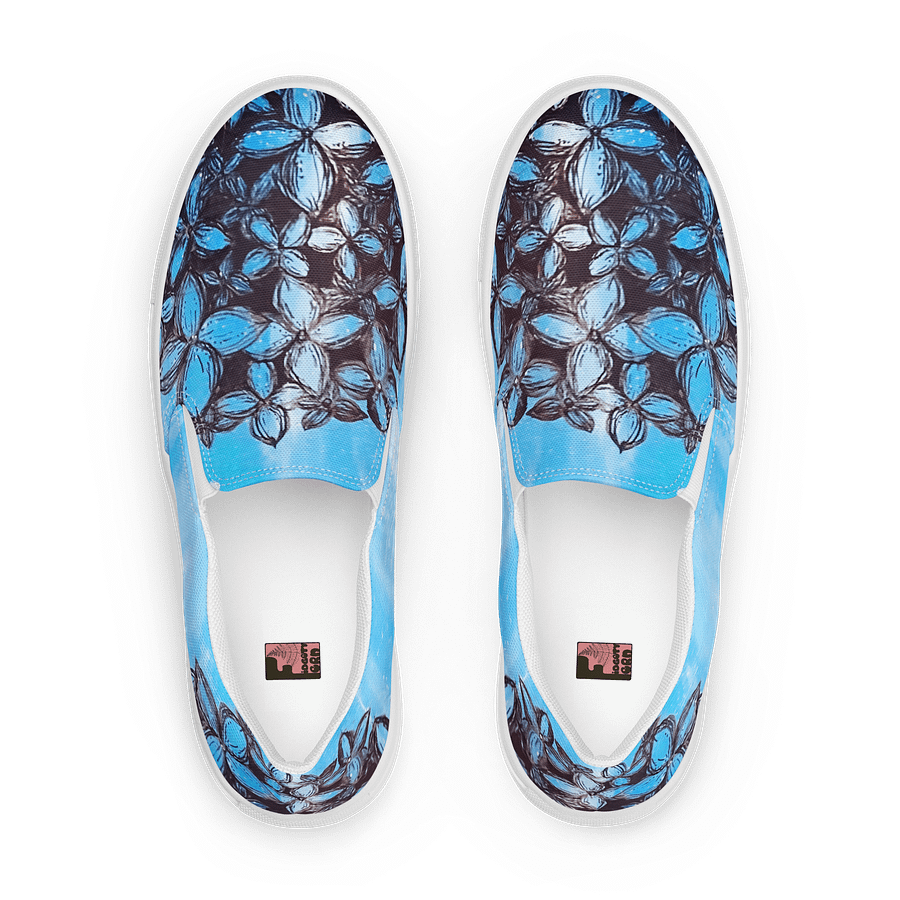 "Hydrangeas" Canvas Slip On Shoes (Women's) product image (1)