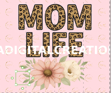Mom Life 20oz Tumbler Wrap PNG – Leopard Print Pink Floral Design – Sublimation File for Cricut, Silhouette & Digital Download product image (1)