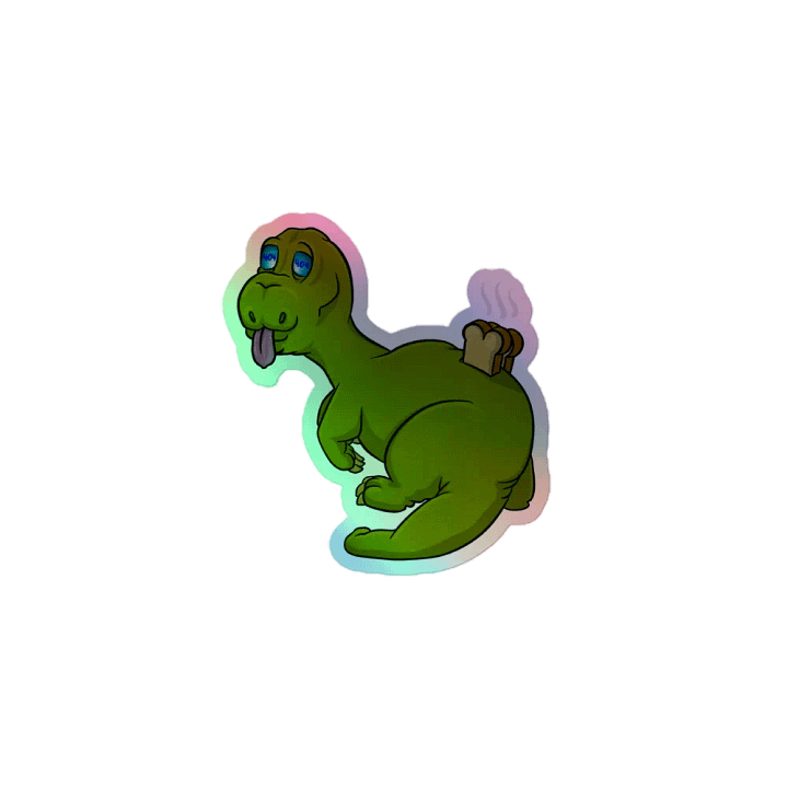 404 Toaster Dino Sticker (Holo) product image (1)
