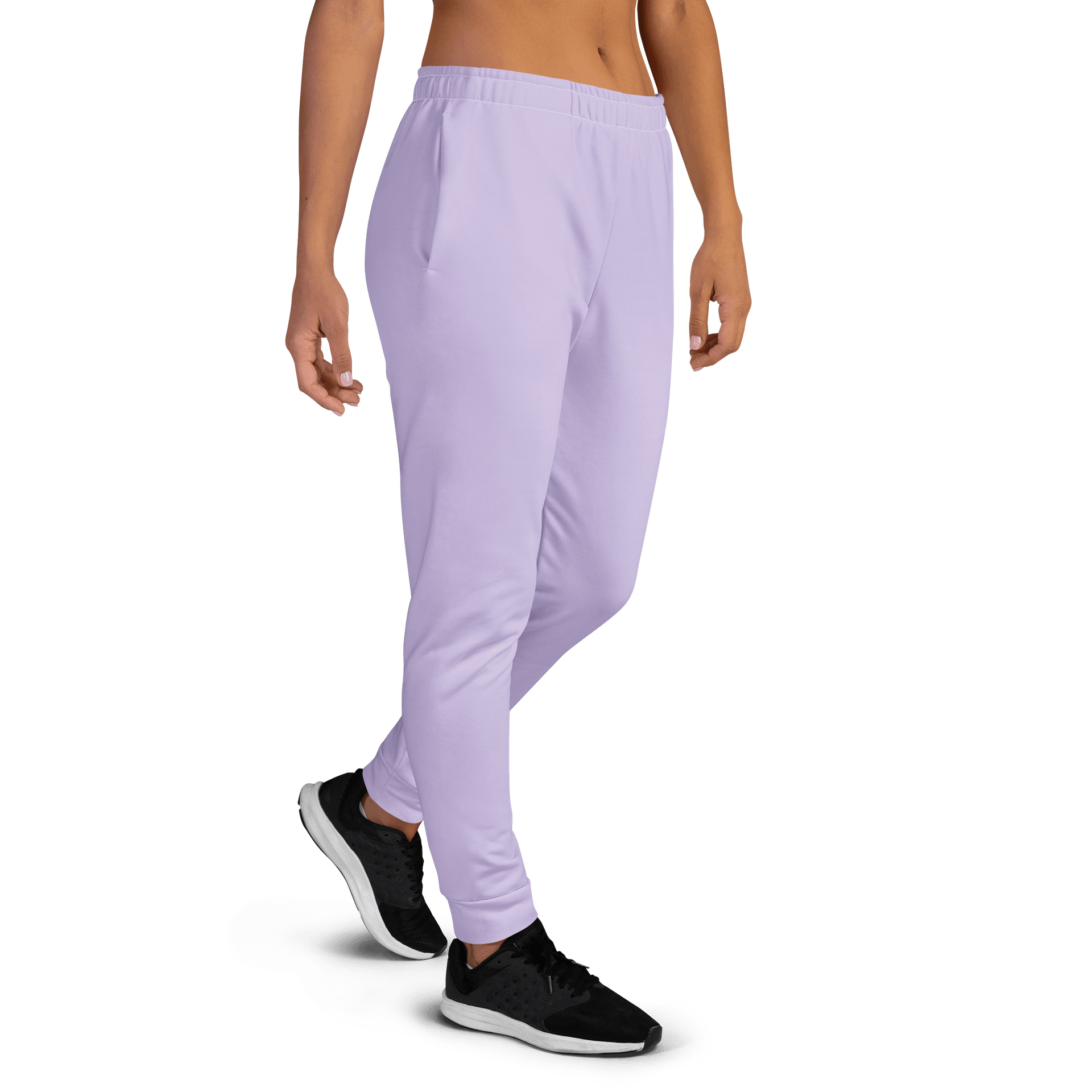 Soft Lilac Solid Color Women's Fleece Sweatpants product image (4)