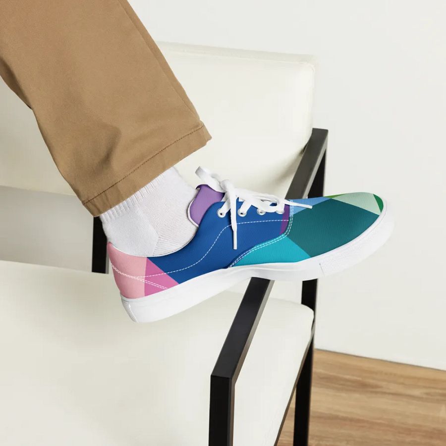 Kaleidoscope Harmony Men's Lace-Up Canvas Shoes product image (2)