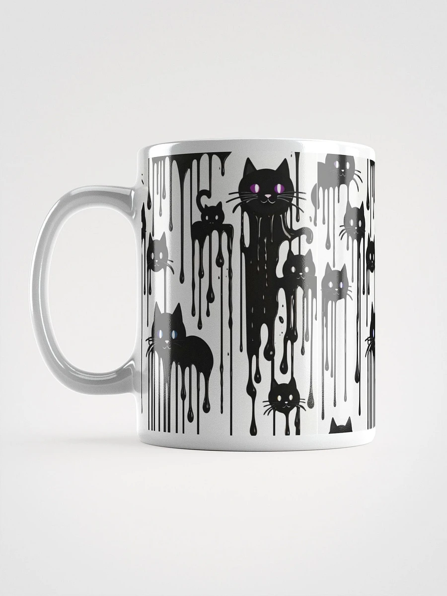 Whisker Wonderland (Black cat drip aRt) White product image (8)