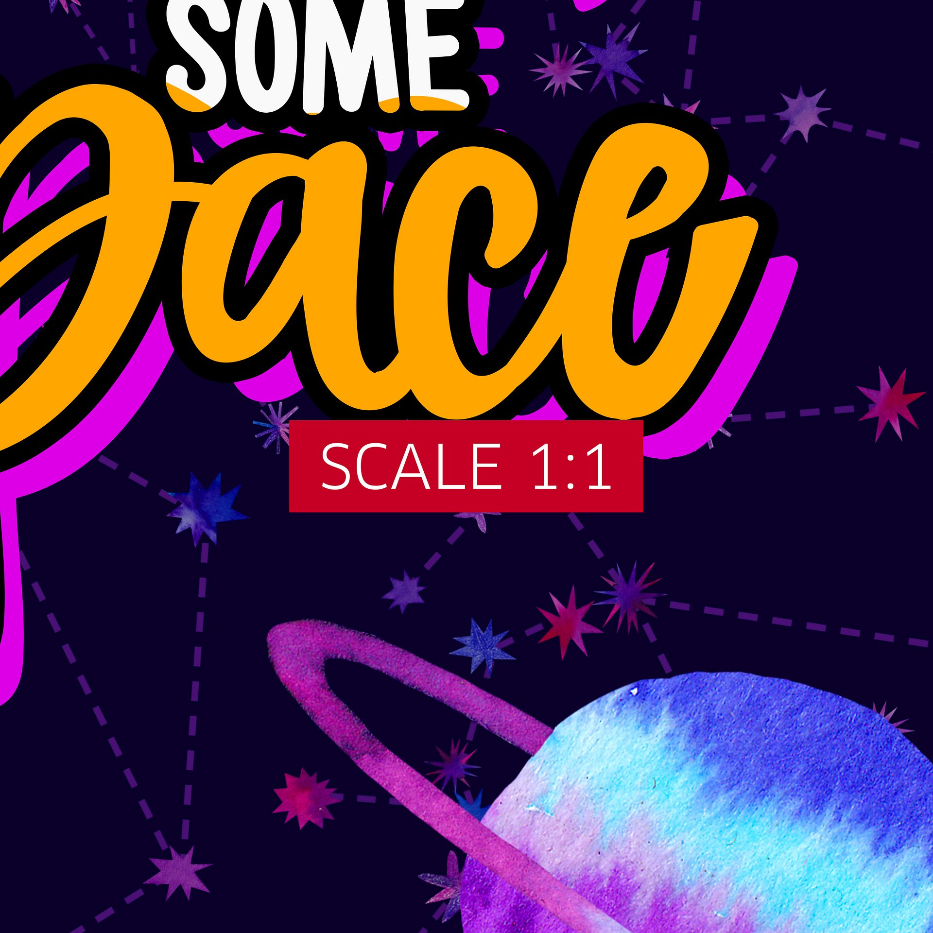 I need some space [neon/synthwave/vaporwave/watercolor] — aesthetic watercolor poster, neon space poster, retrowave poster, motivation quotes product image (5)