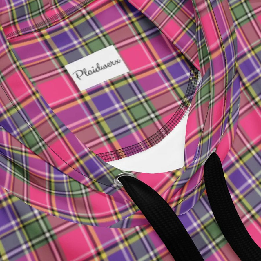 Pink and Purple Vintage Plaid Hoodie product image (10)