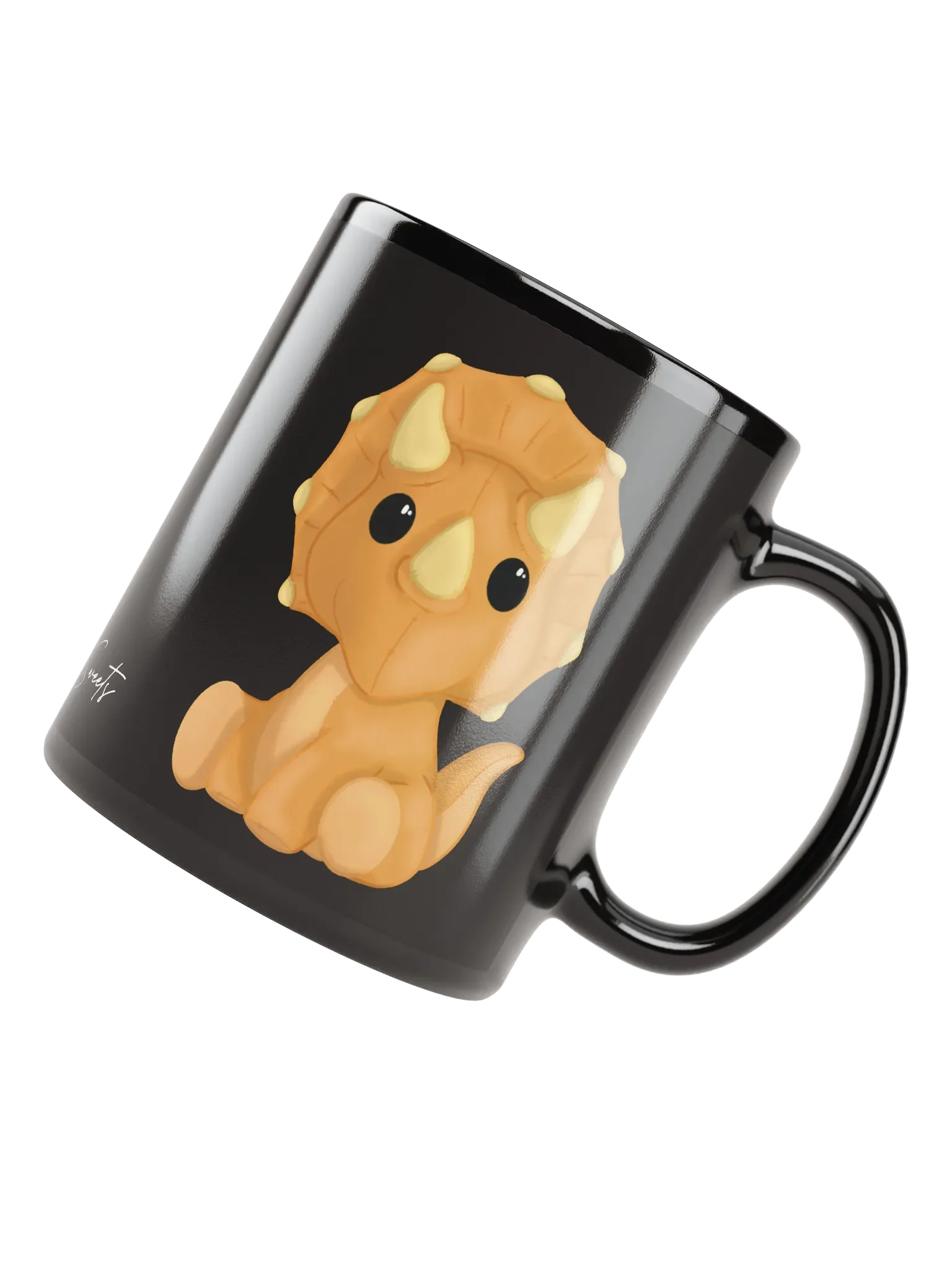 Triceratops Plushie Mug (black) product image (4)