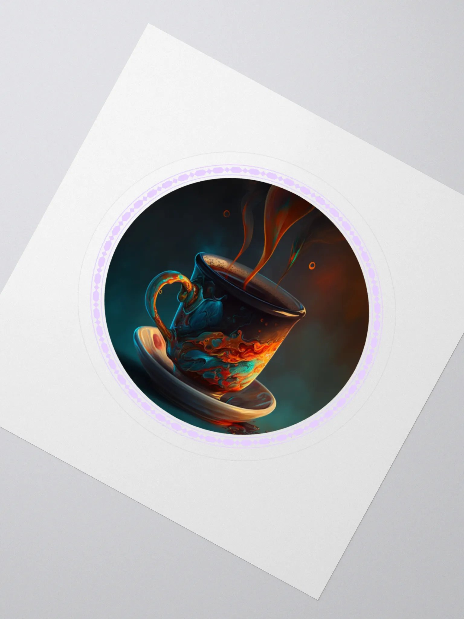 Coffee Swirls Kiss Cut Stickers product image (2)