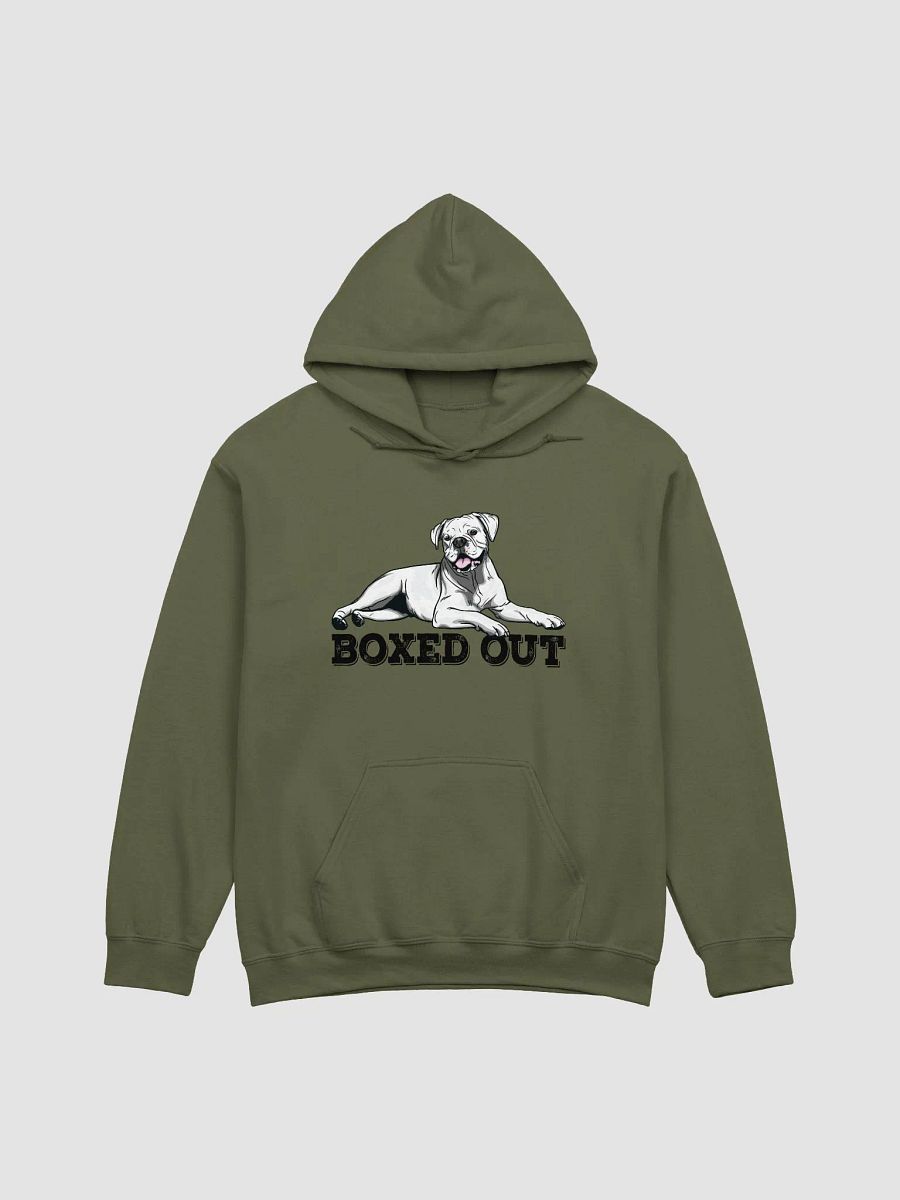 Boxed Out Hooded Sweatshirt of a Boxer Dog(White) | Funny Hoodie for Boxer Paw-rents product image (16)