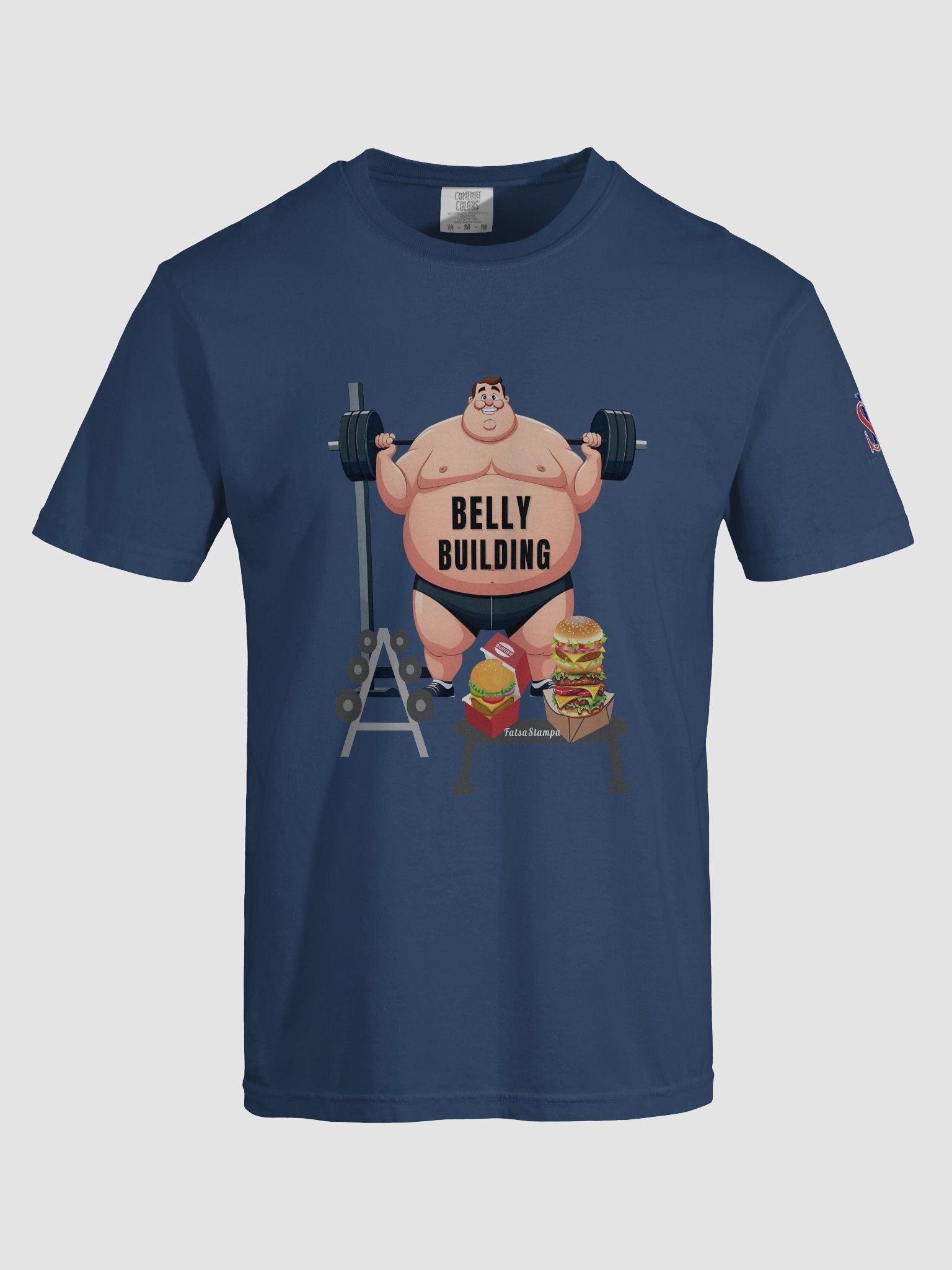 BELLY BUILDING” Funny Gym Parody T-Shirt – Body Positivity & Humor Comfort T-Shirt product image (1)