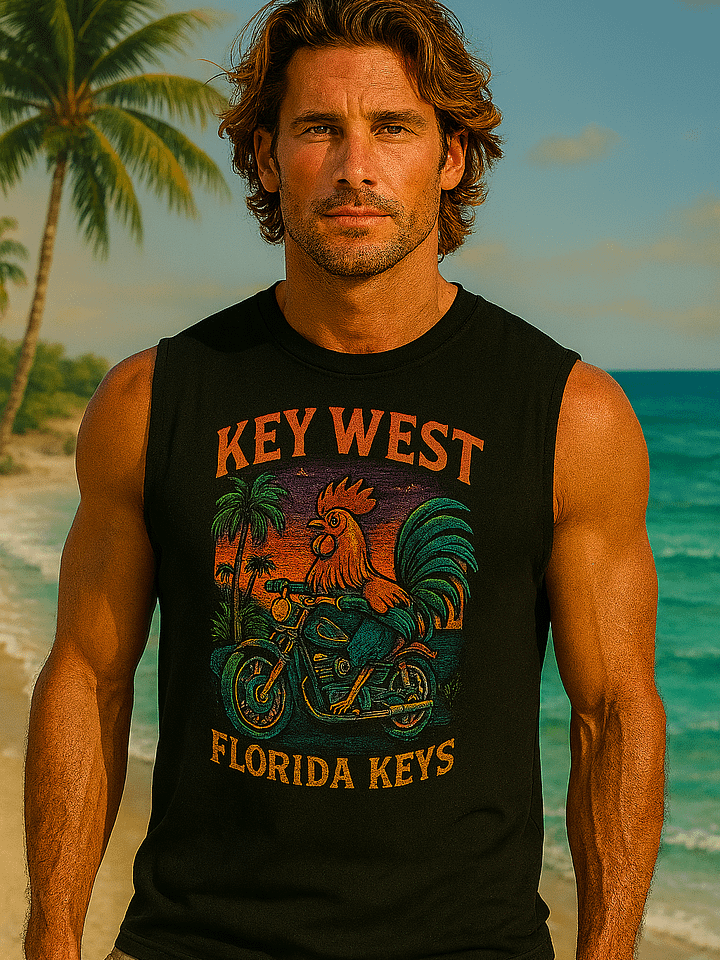 Key West Rider Rooster Men's Tank Top product image (1)