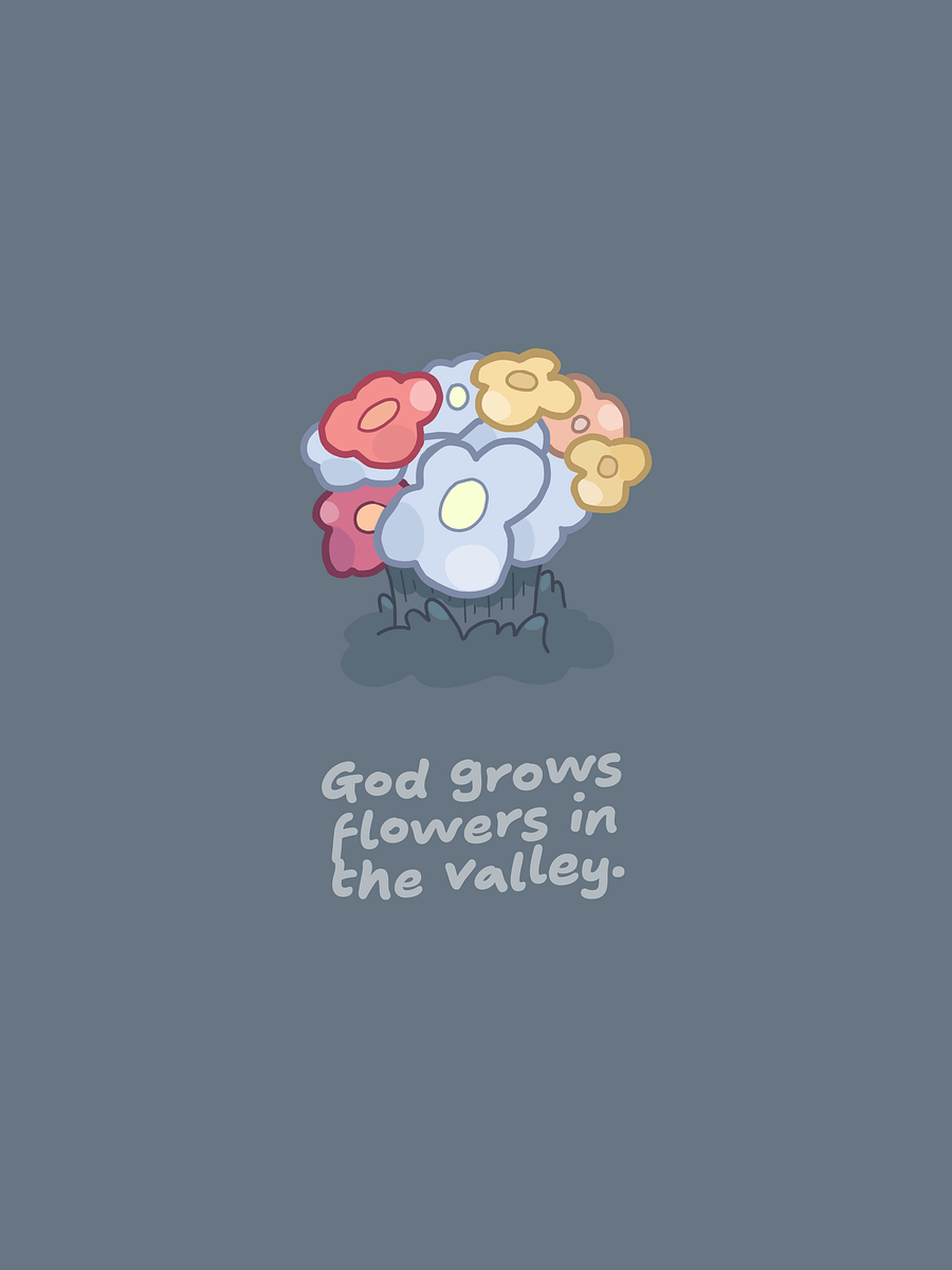 God Grows Flowers in the Valley – Phone Wallpaper product image (1)