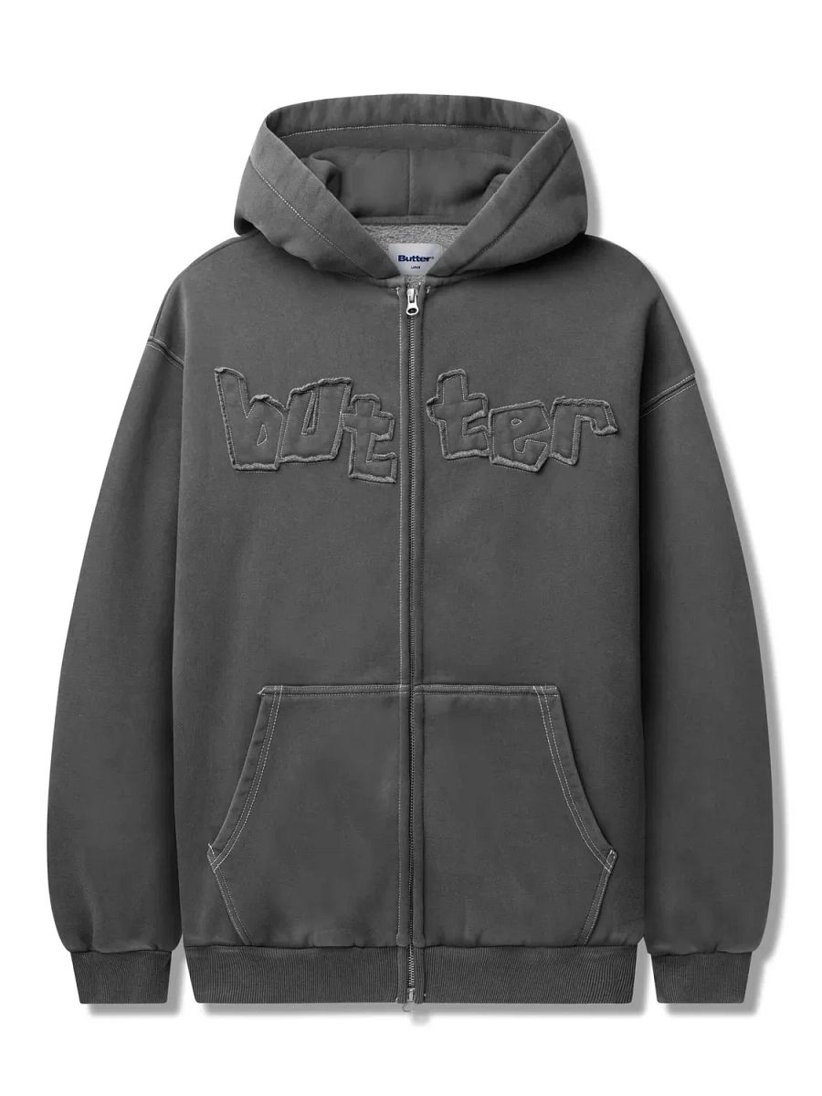 Mineral Wash Zip-Thru Hood, Charcoal product image (3)