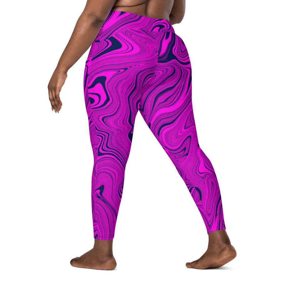 Leggings with Pockets - Purple Liquid Swirls product image (9)