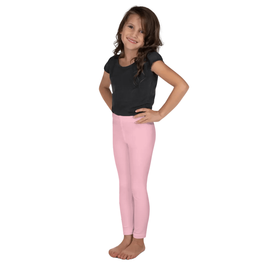 Kids Plain Color Pink Leggings Tights product image (3)