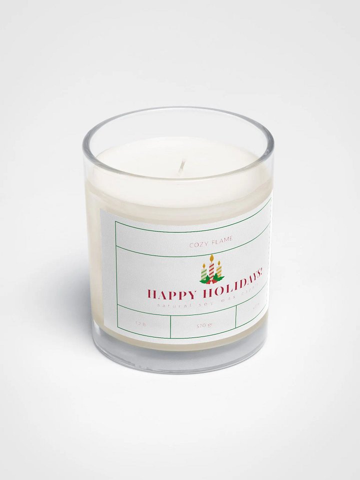 Festive Holiday Soy Wax Candle product image (2)