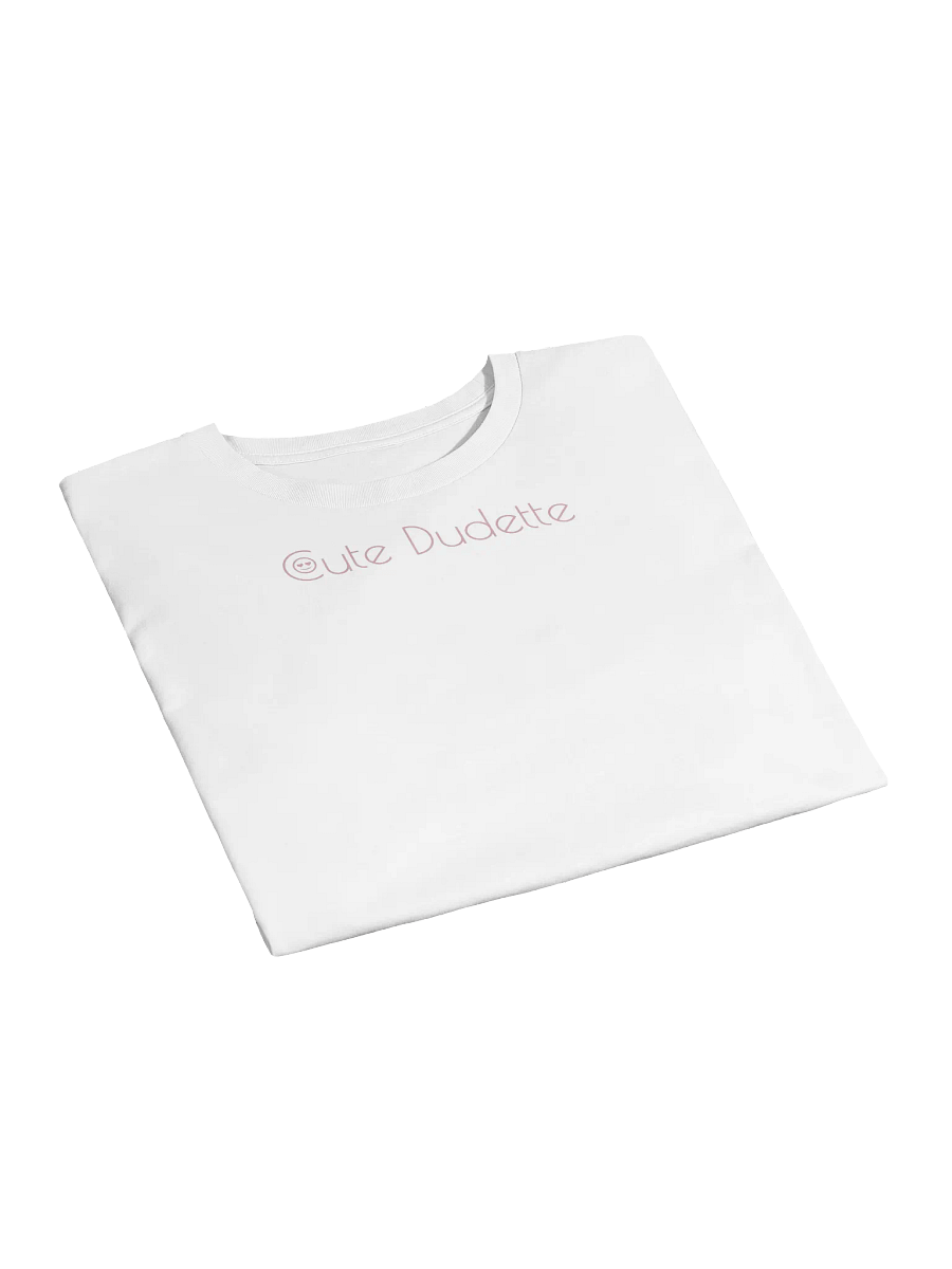 Cute Dudette White Crop Top Pink Logo Print product image (3)