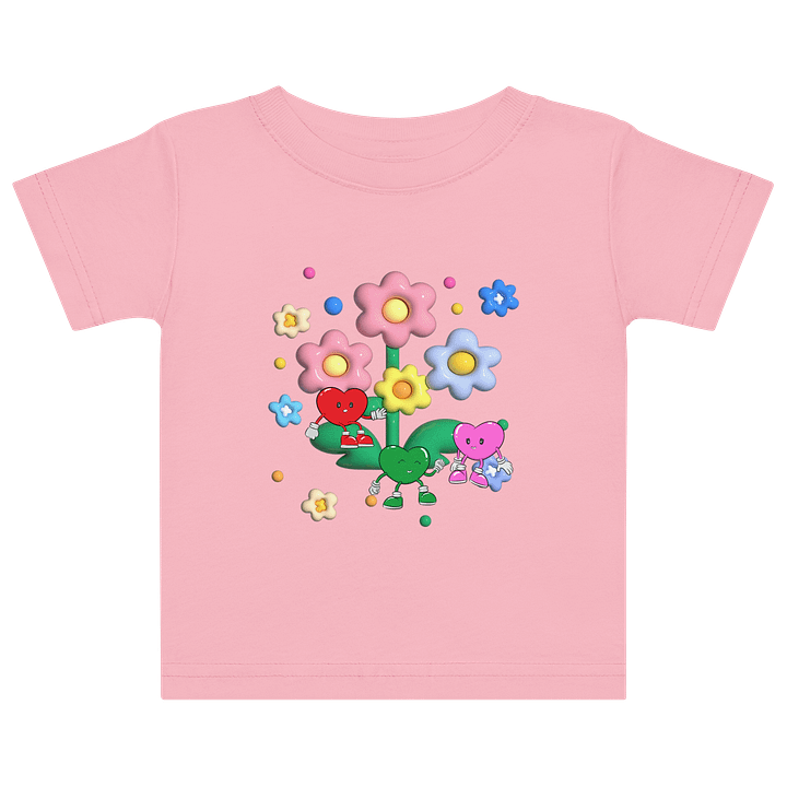 Cheerful Flower Hearts Baby Jersey T-Shirt product image (7)