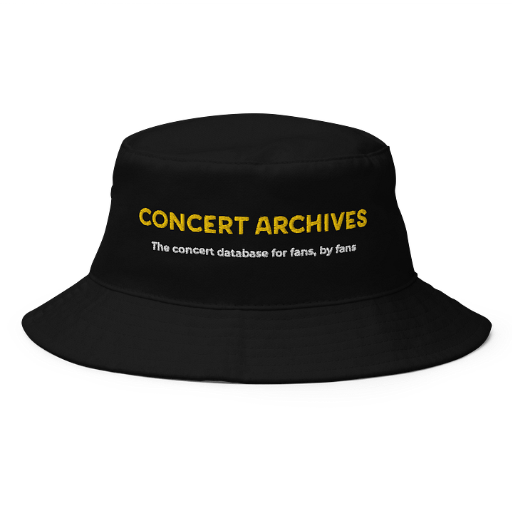 Concert Archives Bucket Hat (Black, Logo w/ Tagline) product image (1)