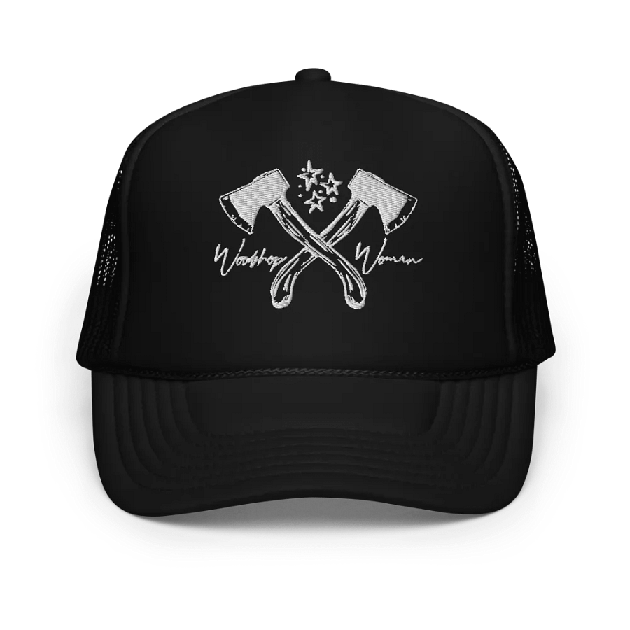 Woodshop Woman Axe Trucker Hat product image (1)