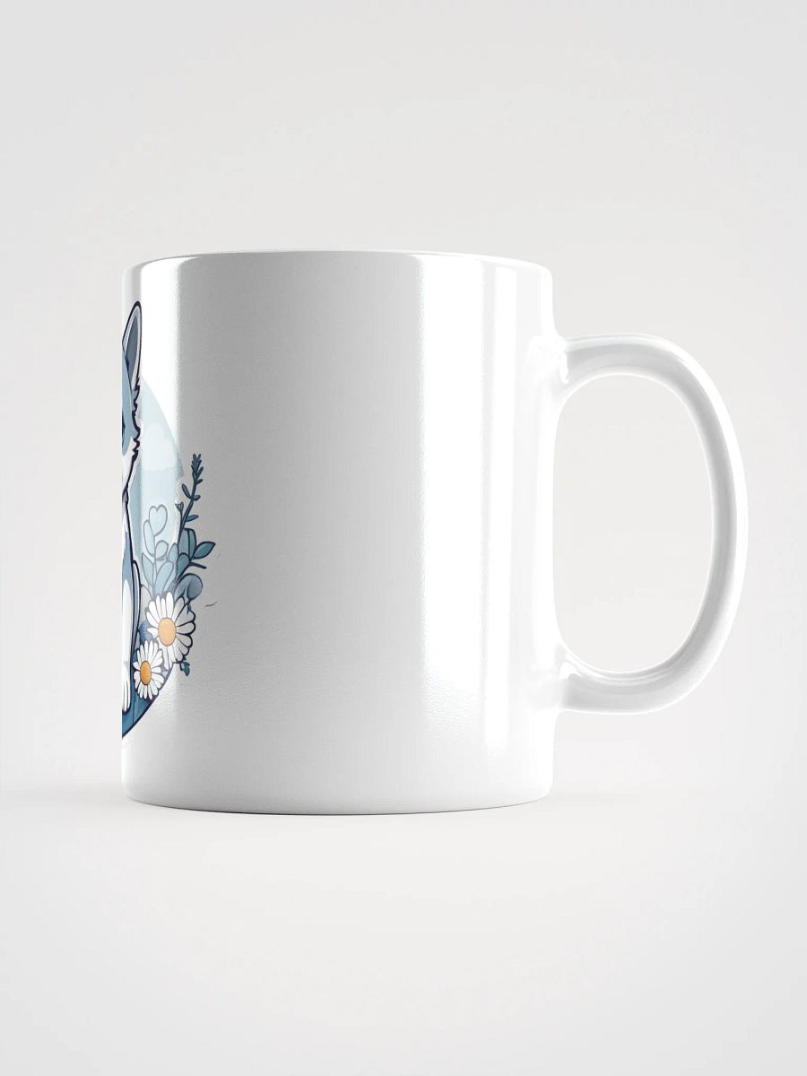 Blue Daisy White Glossy Mug product image (2)