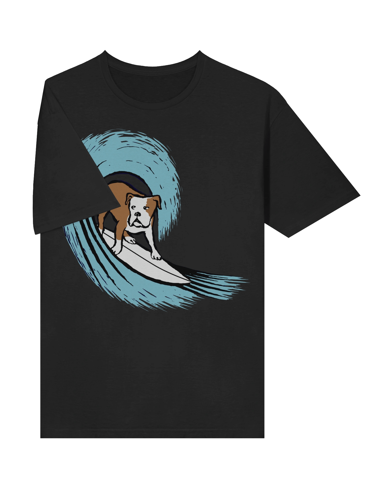 Bulldog Surfing Unisex T-Shirt product image (30)