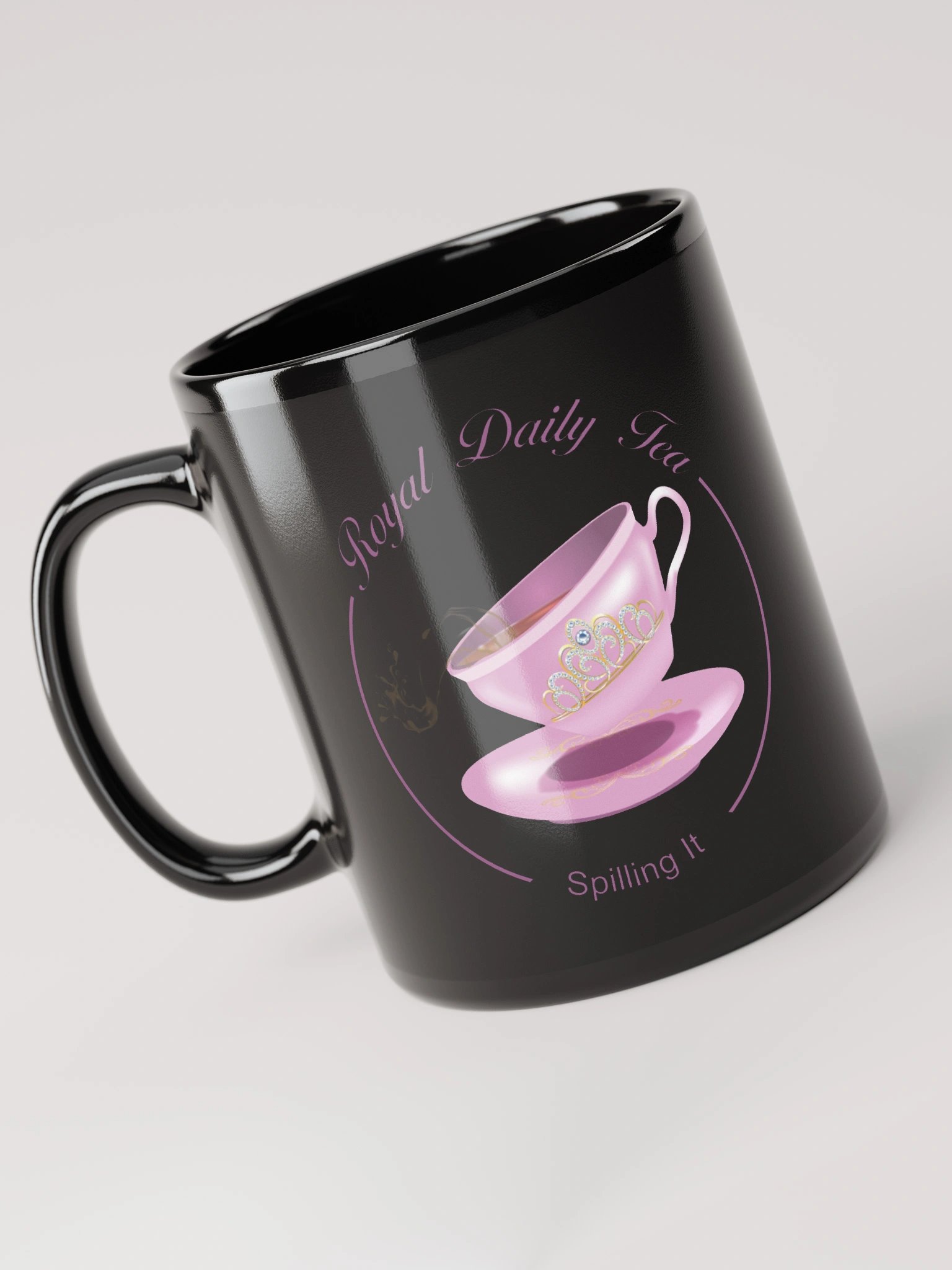 Royal Daily Tea Logo Mug-Black product image (5)