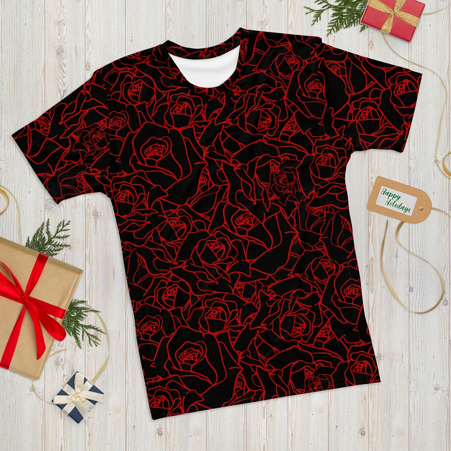 Loads of Roses · black-red crew neck t-shirt product image (25)