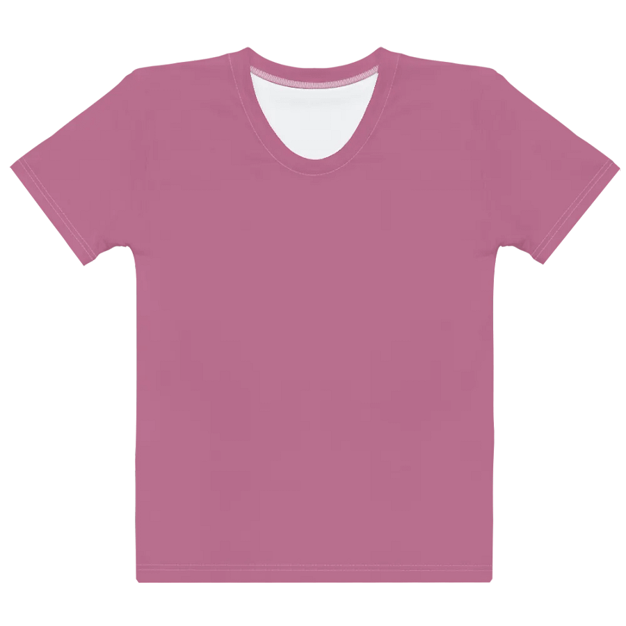 Plain Medium Dark Carnation Pink True Summer Women's Crewneck Polyester Heavyweight Premium T-Shirt by Treasure Pie product image (10)