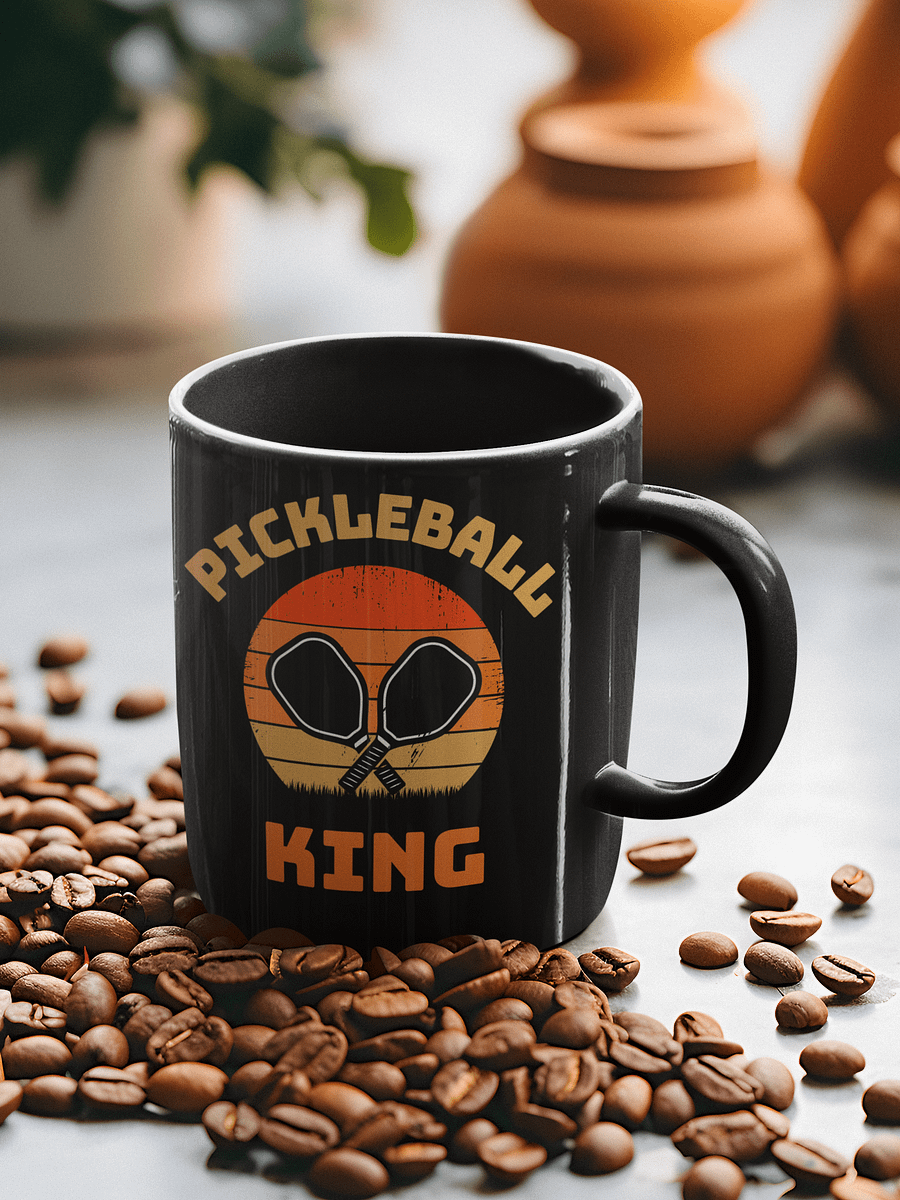 Pickleball King Black Glossy Mug product image (2)