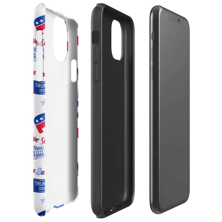 Trump 2024 Republican Patriot Make America Great Again White Pattern Phone Case for iPhone product image (4)
