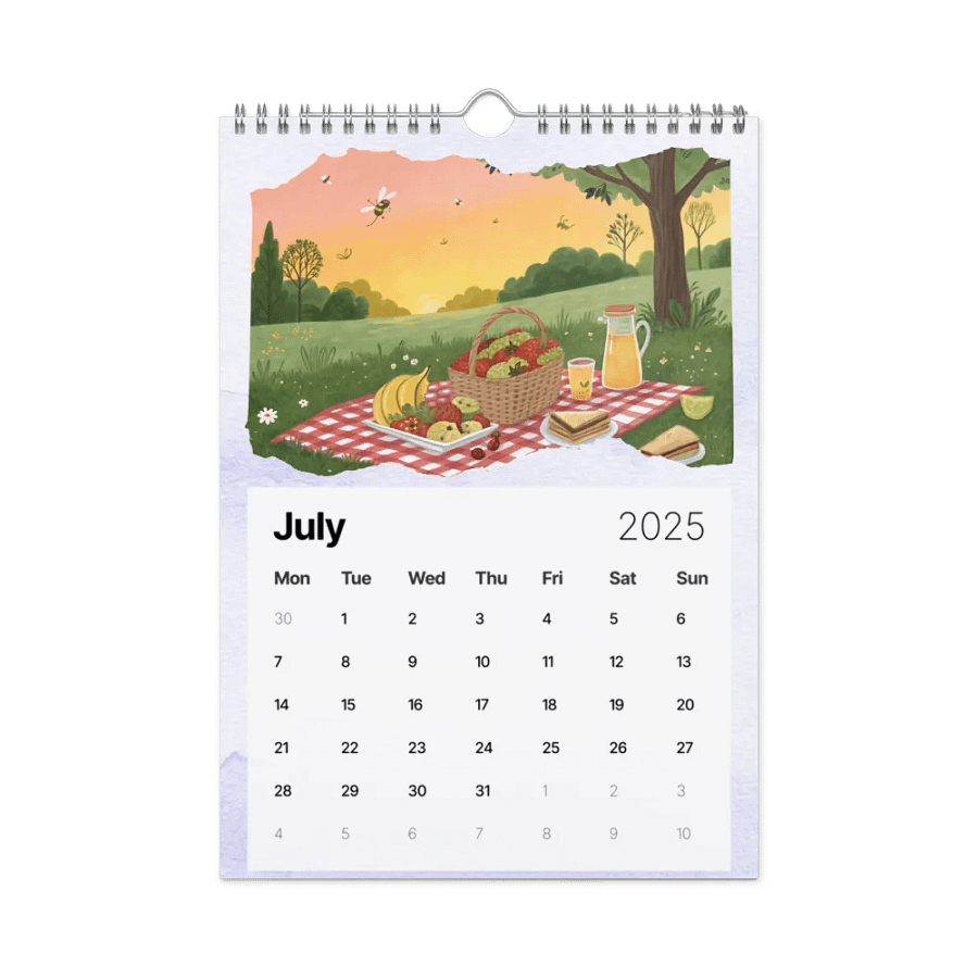 WATERCOLOR SEASONAL SCENES WALL CALENDAR 2025 product image (7)