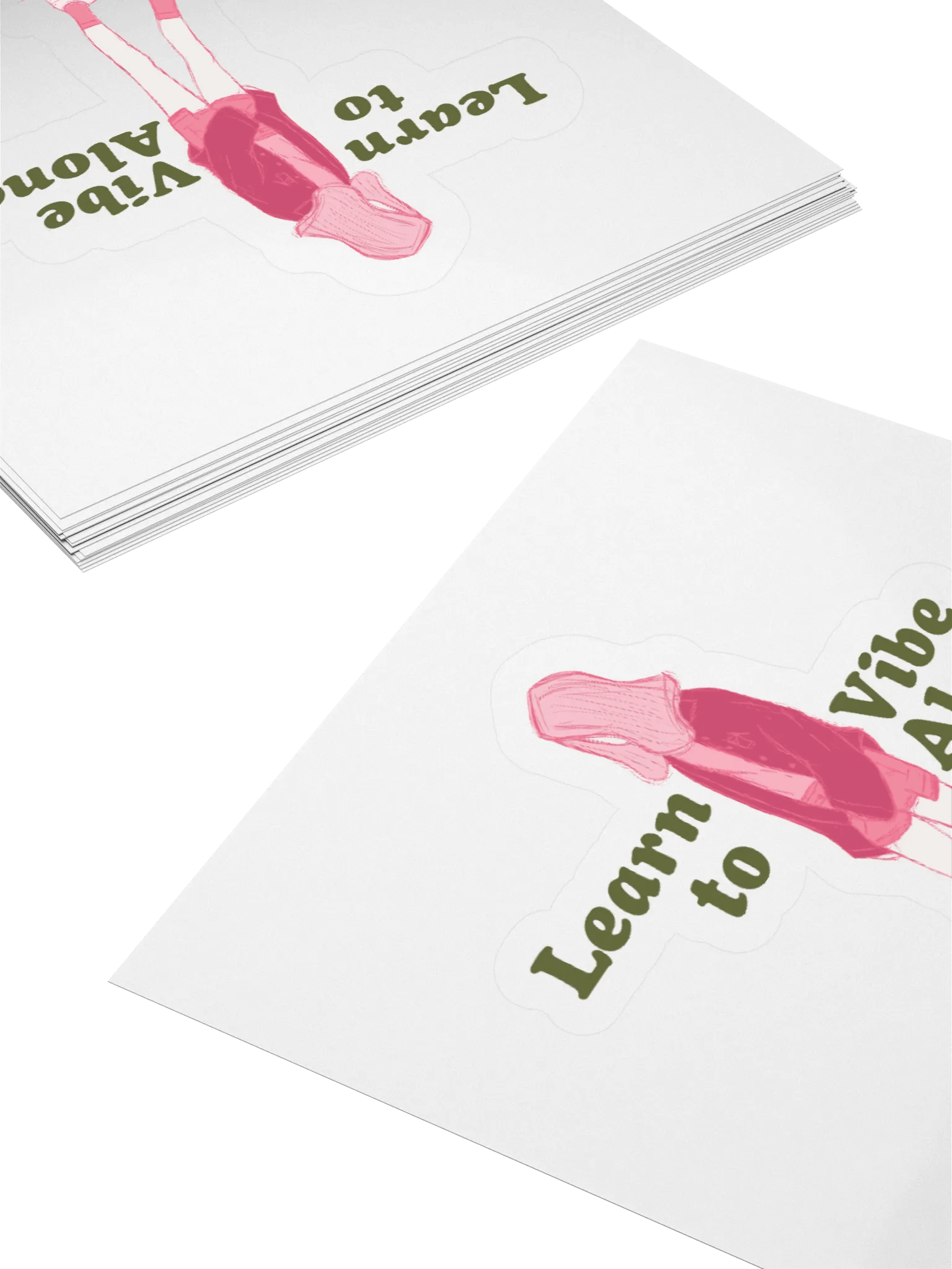 Learn to Vibe Alone Stickers product image (10)