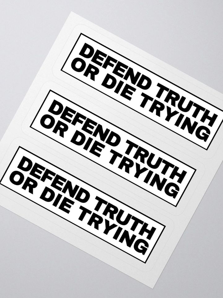 "Defend Truth Or Die Trying" Sticker Sheet product image (2)