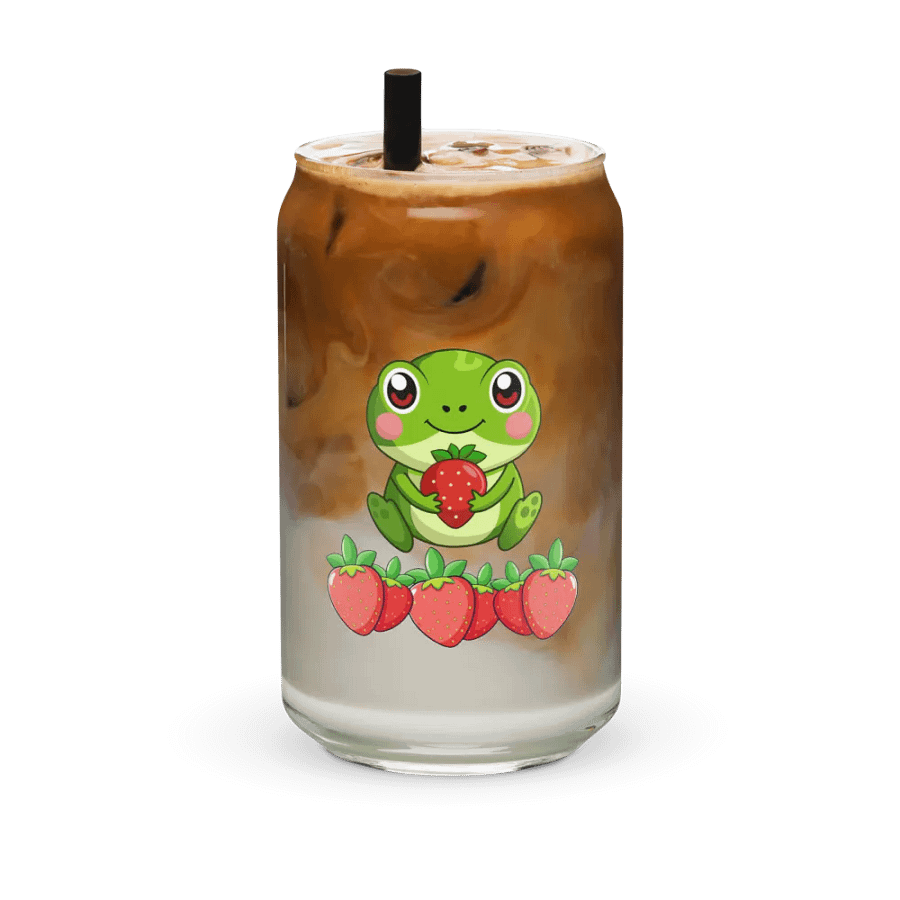 Cute Frog and Strawberries product image (36)