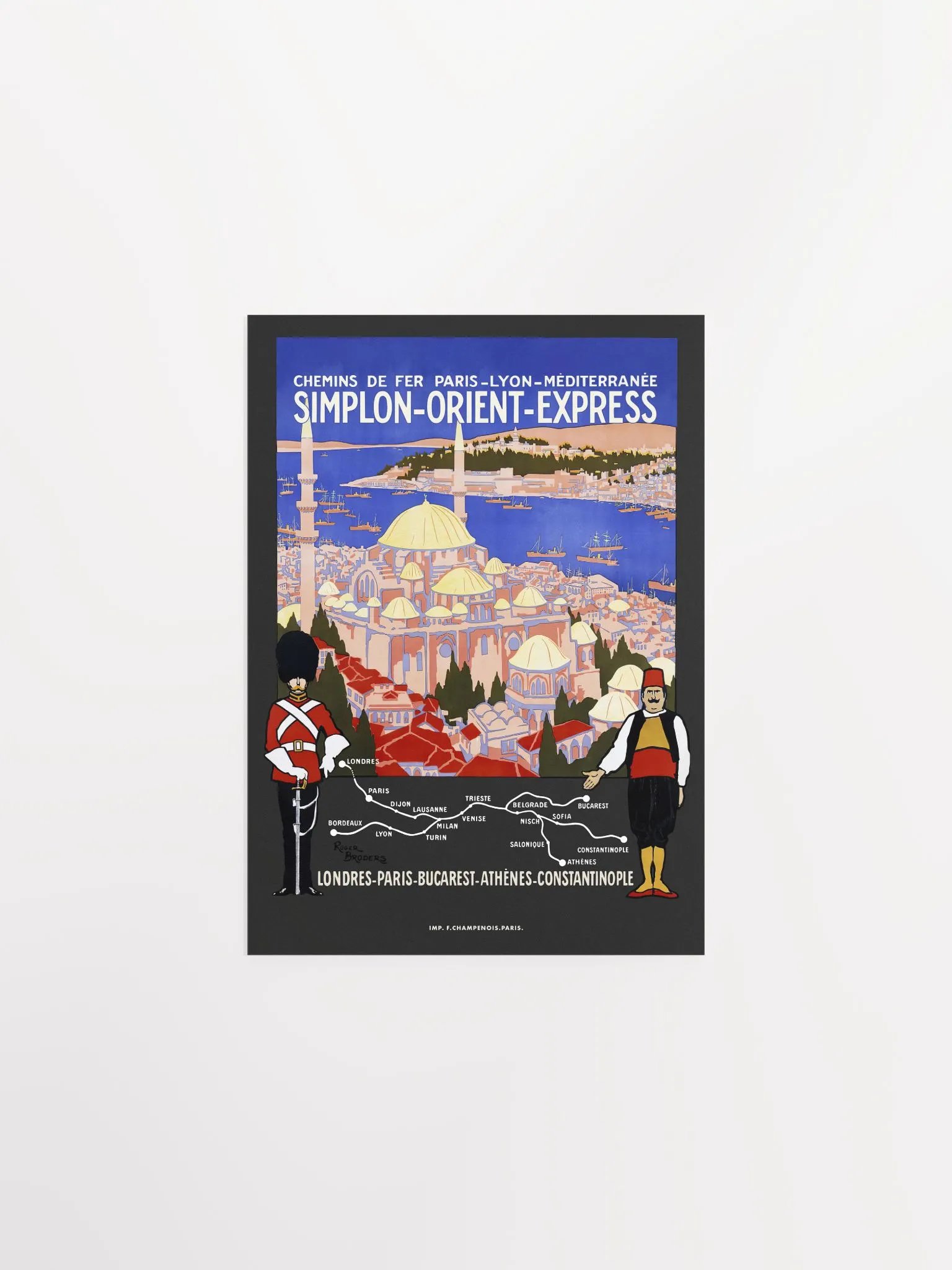 Orient Express, Simplon, Istanbul, Turkey, 1900 — retro vintage travel poster, vintage travel art print, retro travel wall art product image (7)