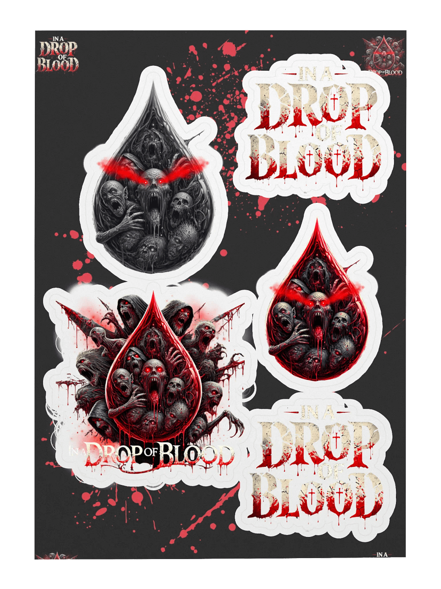 “In a Drop of Blood” Sticker Sheet product image (3)